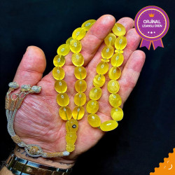 Özel Usta İşçilikli Damla Kehribar Tesbih Bna471