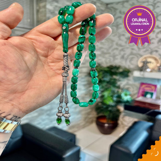 1000 Ayar Gümüş Trabzon Kazazlı Ateş Kehribar Tesbih Ak1792,Ateş Kehribar Tesbih