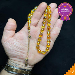 Özel Püskül Takımlı Damla Kehribar Tesbih Bna472