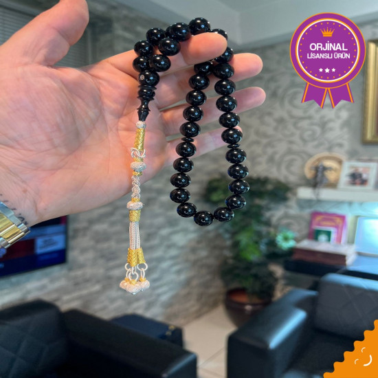 1000 Ayar Gümüş Trabzon Kazazlı Ateş Kehribar Tesbih Ak1791,Ateş Kehribar Tesbih