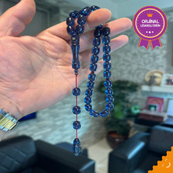 Özel Usta İşçilikli Sistemli Ateş Kehribar Tesbih Ak1812