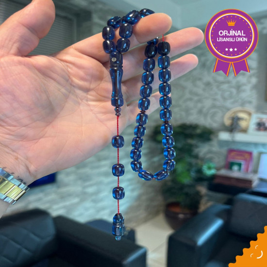 Özel Usta İşçilikli Sistemli Ateş Kehribar Tesbih Ak1812,Ateş Kehribar Tesbih