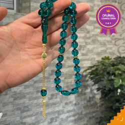 Özel Püskül Takımlı Ateş Kehribar Tesbih Ak1848