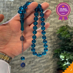 Özel Püskül Takımlı Ateş Kehribar Tesbih Ak1846