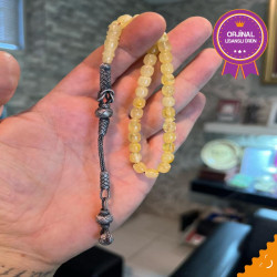 Özel Usta İşçilikli Trabzon Kazazlı Damla Kehribar Tesbih Bna3927