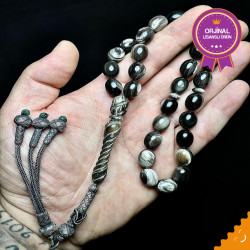 Özel Usta İşçilikli Trabzon Kazazlı Sarma İşlemeli Bufalo Boynuzu Tesbih Bb8