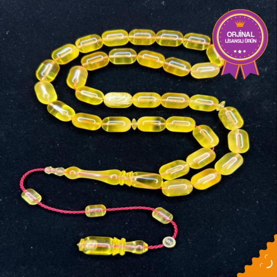 Özel Usta İşçilikli Sistemli Damla Kehribar Tesbih Bna 389,Damla Kehribar Tesbih