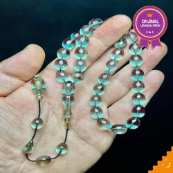 Özel Usta İşçilikli Sistemli Ateş Kehribar Tesbih Ak1830