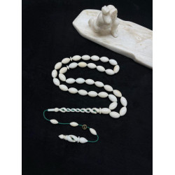 Özel Usta İşçilikli Sistemli Sarmal İşlemeli Fildişi Tesbih Fd69