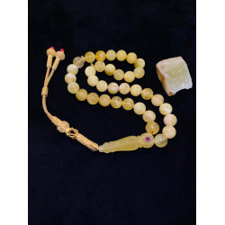 Özel Usta İşçilikli Trabzon Kazazlı Damla Kehribar Tesbih