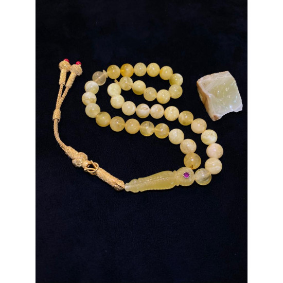 Özel Usta İşçilikli Trabzon Kazazlı Damla Kehribar Tesbih,Damla Kehribar Tesbih