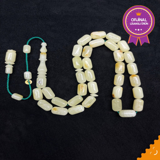 Özel Usta İşçilikli Sistemli Damla Kehribar Tesbih Bna461,Damla Kehribar Tesbih