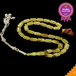 Özel Usta İşçilikli Trabzon Kazazlı Pırlanta Takma Damla Kehribar Tesbih Bna466