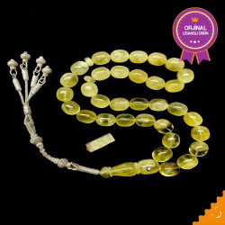 Özel Usta İşçilikli Trabzon Kazazlı Pırlanta Takma Damla Kehribar Tesbih Bna467