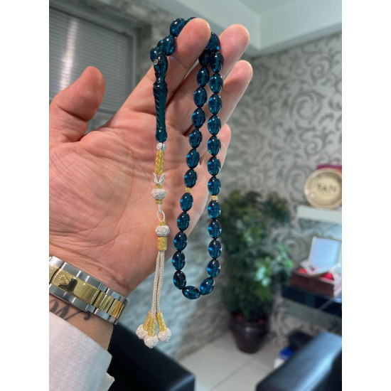 Özel Usta İşçilikli Trabzon Kazazlı Ateş Kehribar Tesbih Ak1704,Ateş Kehribar Tesbih