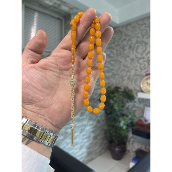 Özel Püskül Takımlı Zar Kehribar Tesbih Zk310,Zar Kehribar Tesbih