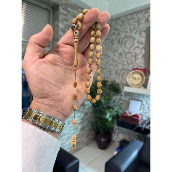 Özel Usta İşçilikli Sistemli Mamut Dişi Tesbih Md13,Hayvansal Tesbih Tesbih