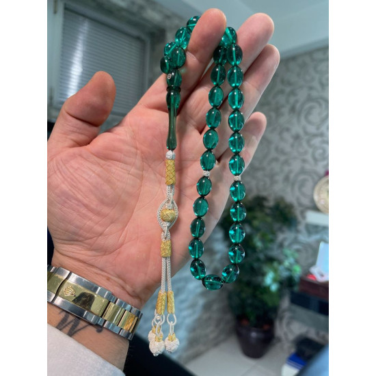 Özel Usta İşçilikli Trabzon Kazazlı Ateş Kehribar Tesbih Ak1700,Ateş Kehribar Tesbih