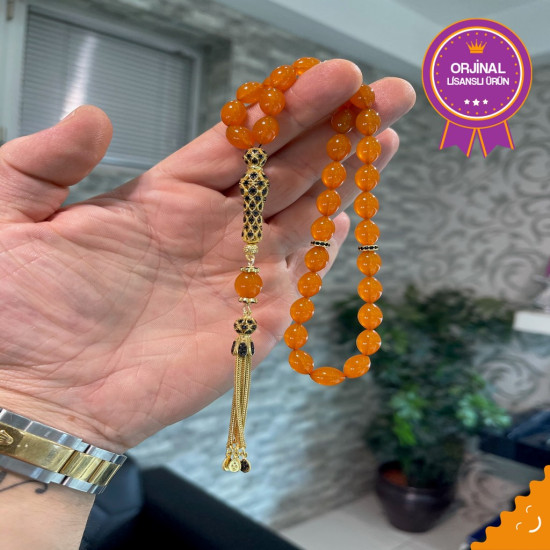 Özel Püskül Takımlı Zar Kehribar Tesbih Zk255,Zar Kehribar Tesbih