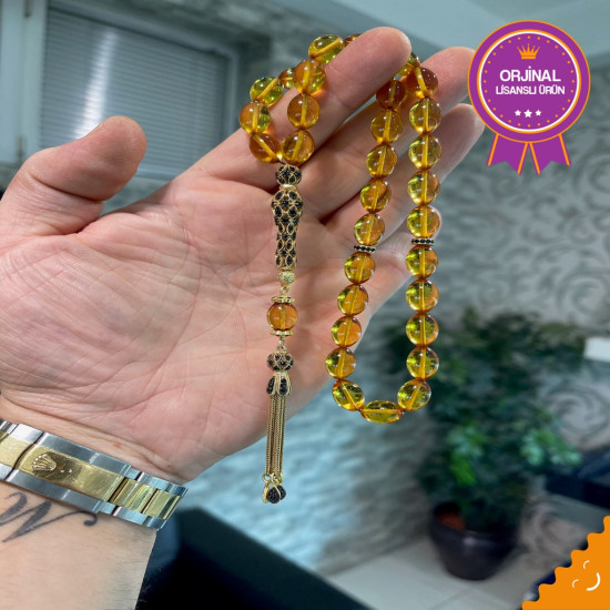 Özel Püskül Takımlı Zar Kehribar Tesbih Zk257,Zar Kehribar Tesbih