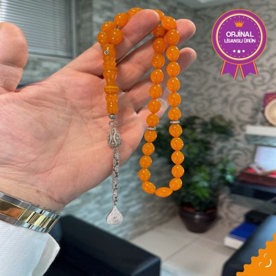 Özel Püskül Takımlı Zar Kehribar Tesbih Zk290,Zar Kehribar Tesbih