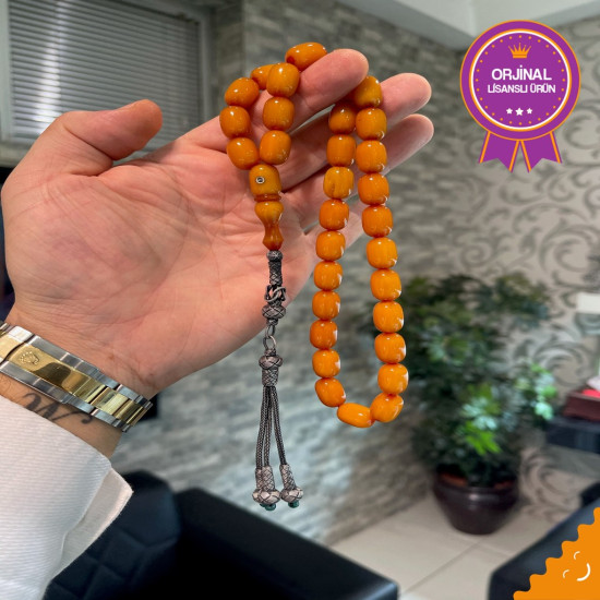 Özel Usta İşçilikli Trabzon Kazazlı Zar Kehribar Tesbih Zk300,Zar Kehribar Tesbih