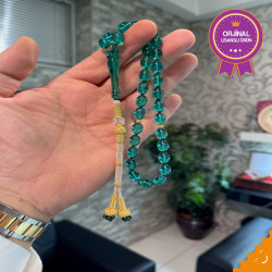 Özel Usta İşçilikli Trabzon Kazazlı Ateş Kehribar Tesbih Ak1616