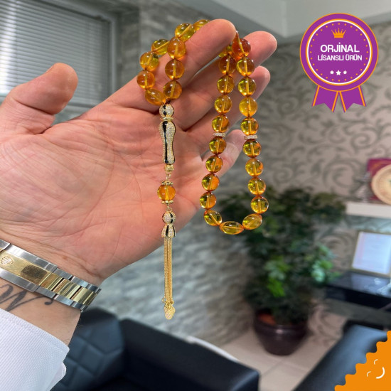 Özel Püskül Takımlı Zar Kehribar Tesbih Zk276,Zar Kehribar Tesbih