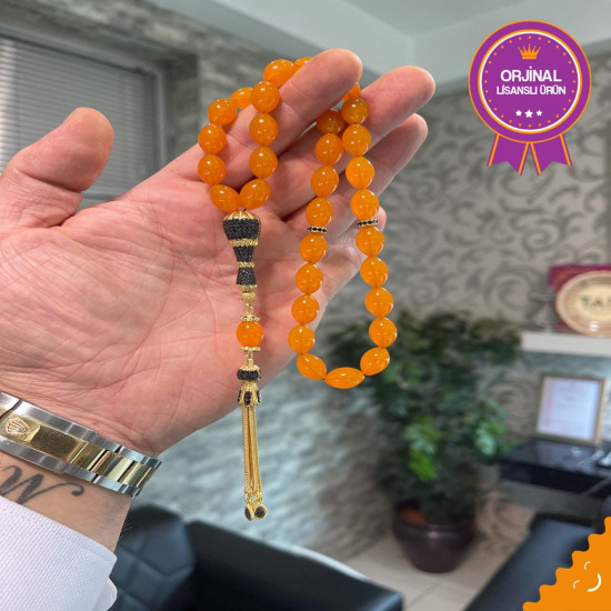 Özel Püskül Takımlı Zar Kehribar Tesbih Zk277,Zar Kehribar Tesbih