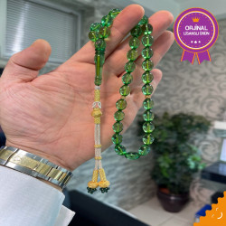 Özel Usta İşçilikli Trabzon Kazazlı Ateş Kehribar Tesbih Ak1573