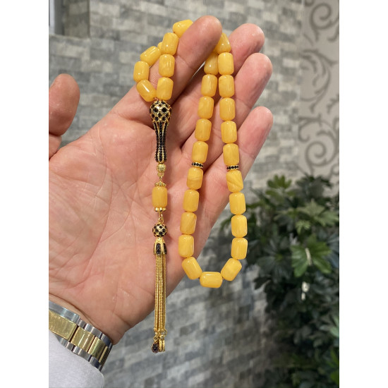 Özel Püskül Takımlı Zar Kehribar Tesbih Zk189,Zar Kehribar Tesbih