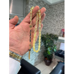 Özel Püskül Takımlı Damla Kehribar Tesbih Bna336