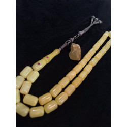 Özel Usta İşçilikli Trabzon Kazazlı Damla Kehribar Tesbih Bna335