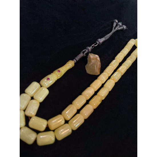 Özel Usta İşçilikli Trabzon Kazazlı Damla Kehribar Tesbih Bna335,Damla Kehribar Tesbih