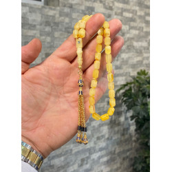 Özel Püskül Takımlı Damla Kehribar Tesbih Bna281