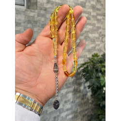 Özel Püskül Takımlı Damla Kehribar Tesbih Bna284