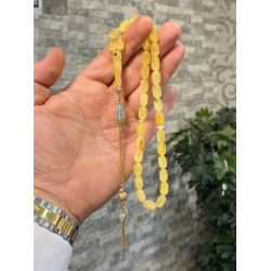 Özel Püskül Takımlı Damla Kehribar Tesbih Bna285