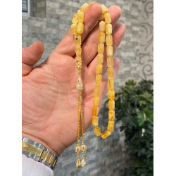 Özel Püskül Takımlı Damla Kehribar Tesbih Bna288