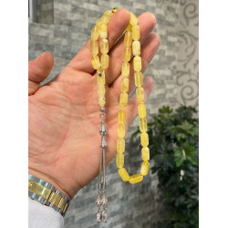 Özel Püskül Takımlı Damla Kehribar Tesbih Bna291