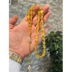 Özel Püskül Takımlı Damla Kehribar Tesbih Bna294