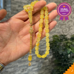 Özel Püskül Takımlı Damla Kehribar Tesbih Bna311