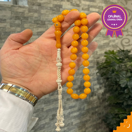 Özel Usta İşçilikli Trabzon Kazazlı Zar Kehribar Tesbih Zk195,Zar Kehribar Tesbih