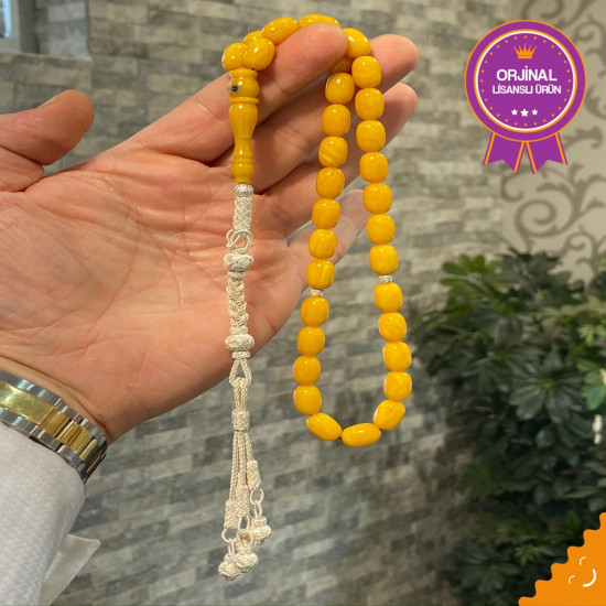 Özel Usta İşçilikli Trabzon Kazazlı Zar Kehribar Tesbih Zk196,Zar Kehribar Tesbih