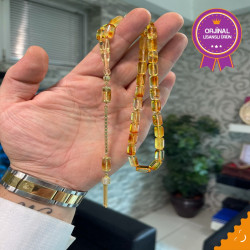 Özel Püskül Takımlı Damla Kehribar Tesbih Bna376