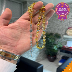 Özel Püskül Takımlı Damla Kehribar Tesbih Bna379