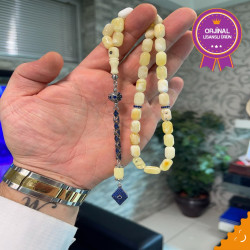 Özel Püskül Takımlı Damla Kehribar Tesbih Bna380