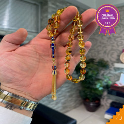 Özel Püskül Takımlı Damla Kehribar Tesbih Bna381