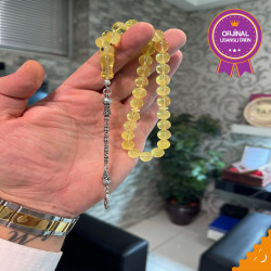 Özel Püskül Takımlı Damla Kehribar Tesbih Bna386