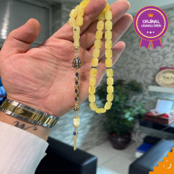 Özel Püskül Takımlı Damla Kehribar Tesbih Bna390