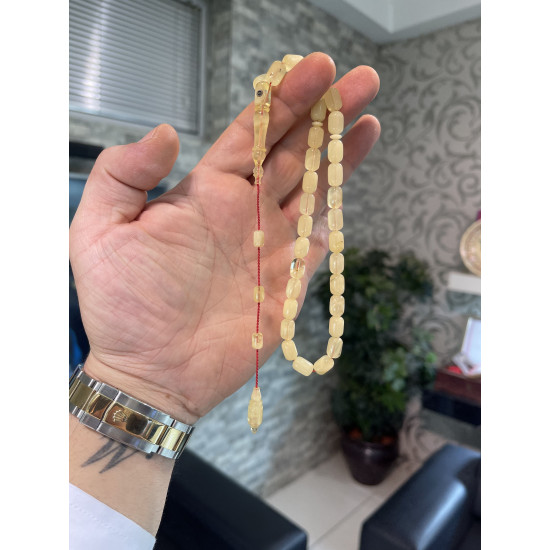 Özel Usta İşçiliklikli Sistemli Damla Kehribar Tesbih Bna408,Damla Kehribar Tesbih